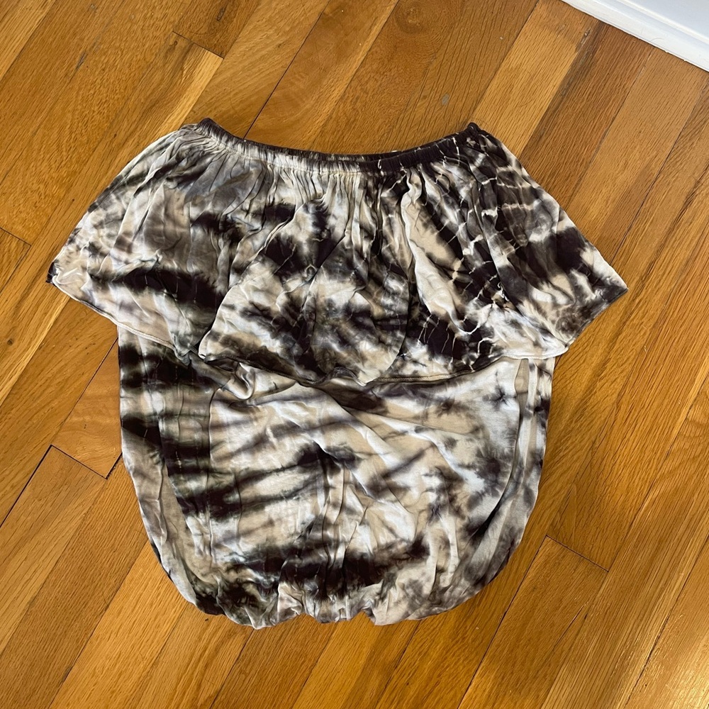 Tie Dye Strapless Top